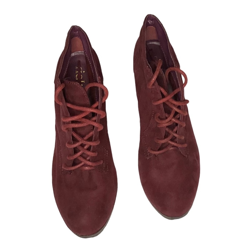 Women’s Rialto Booties Heels Shoes Maroon Size 7.5